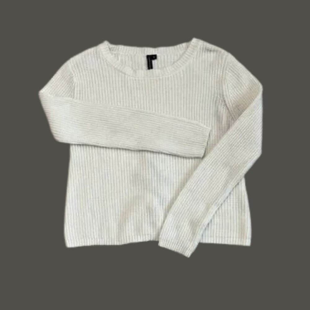 Moon & Madison Womens Pullover Sweater
Chunky Knit Tie Cage Back Beige Size M